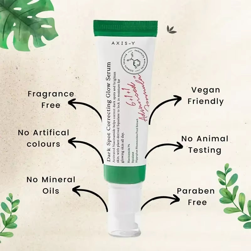 50Ml Axis-Y Dark Spot Correcting Glow Serum Effectively Improves Dull Face Moisturizing Whitening Brighten Gently Soothe Serum