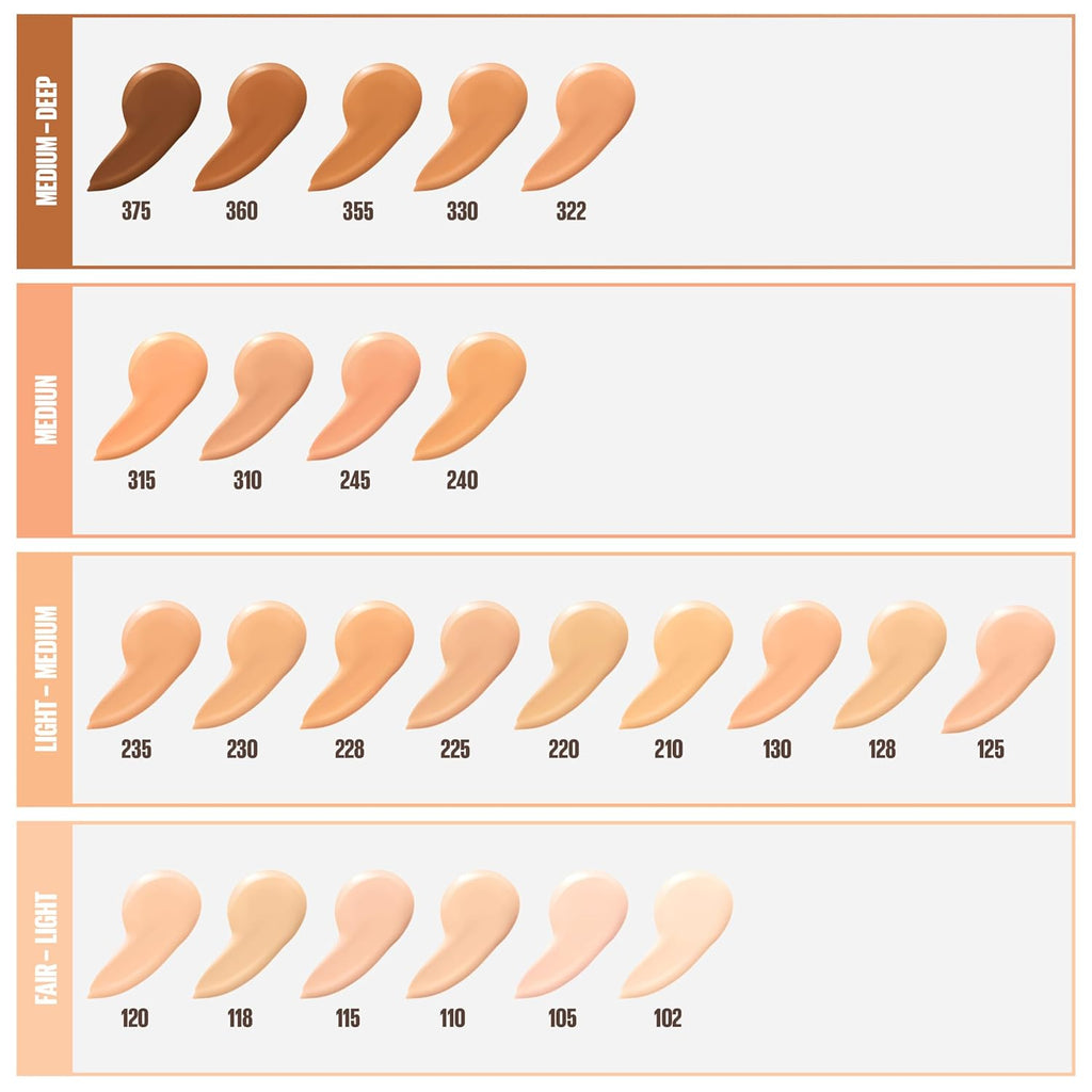 Fit Me Dewy + Smooth Liquid Foundation Makeup, Warm Nude, 1 Count (Packaging May Vary)